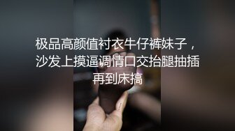 极品高颜值衬衣牛仔裤妹子，沙发上摸逼调情口交抬腿抽插再到床搞