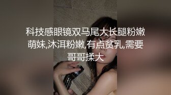 科技感眼镜双马尾大长腿粉嫩萌妹,沐洱粉嫩,有点贫乳,需要哥哥揉大