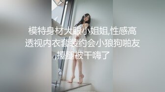 模特身材大眼小姐姐,性感高透视内衣套装约会小狼狗啪友,擡腿被干嗨了